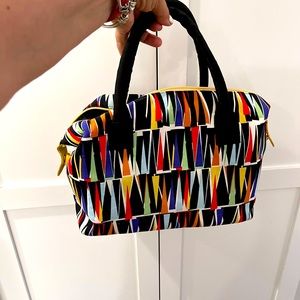 Fabric purse satchel bag light as a feather mix color no bran new